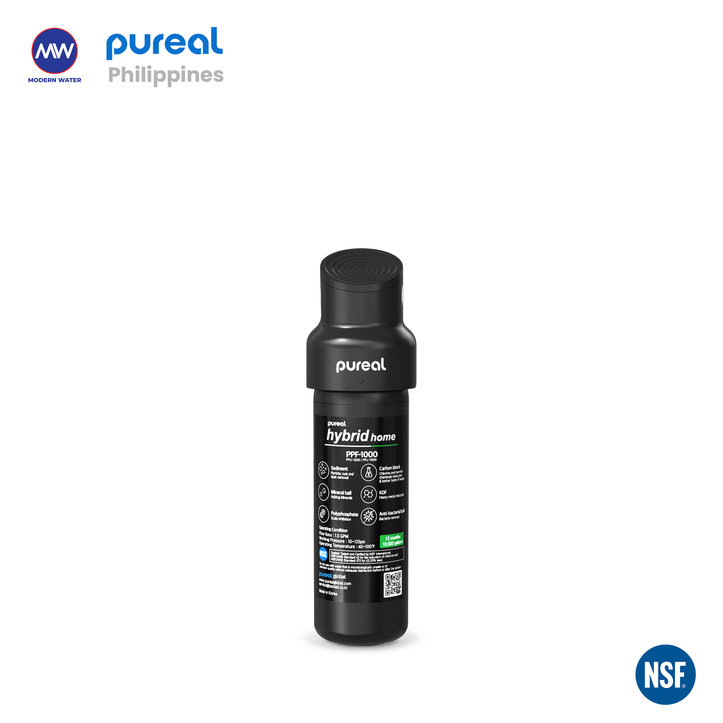 Pureal Hybrid Filter 10" - Carbon Block