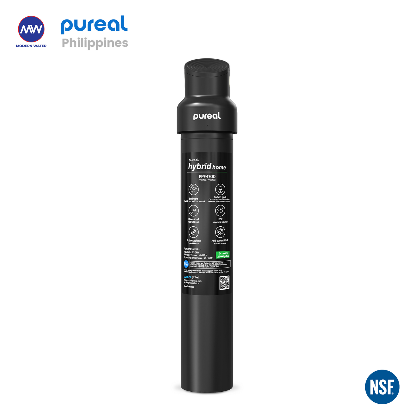 Pureal Hybrid Filter 17" - Carbon Block