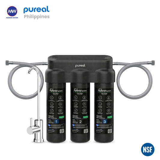 Pureal Hybrid Filter Set Package - 10" 3-Stage Dual Carbon + Sediment